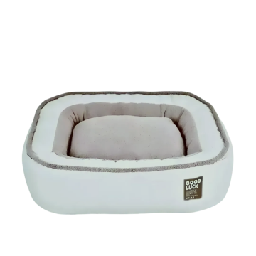 Lavish Pet Bed Removable & Washable Cover Cushion Grey L